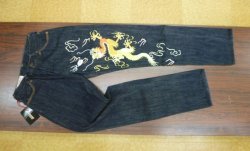 画像1: DOWLUCK 　山ちゃんジーンズ　サイズ30　竜刺繍